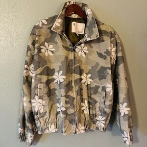 PILCRO X Anthropologie Rylie Bomber Jacket | Camo Floral | Women’s M